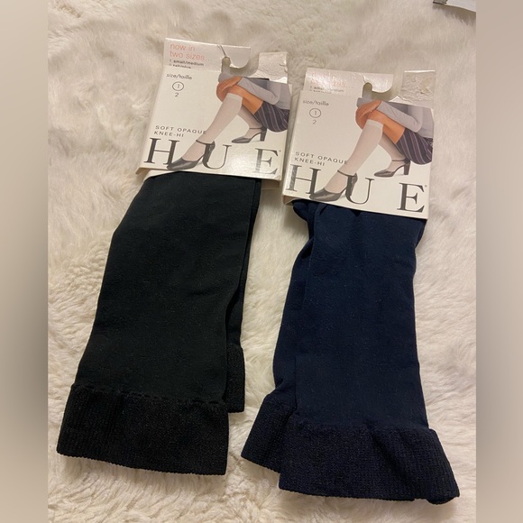 HUE | Accessories | New Bundle Of 2 Hue Soft Opaque Kneehigh Stockings ...